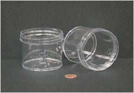 Globe Scientific Jar, Wide Mouth, 120mL (4oz), PS and PP, 70mm Opening, 2 7 of 16 x 2 3 of 16" (Screw Cap Packaged Separately)