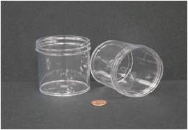Globe Scientific Jar, Wide Mouth, 180mL (6oz), PS, 70mm Opening, 2 7 of 16 x 2 5of 8" (Screw Cap Packaged Separately)