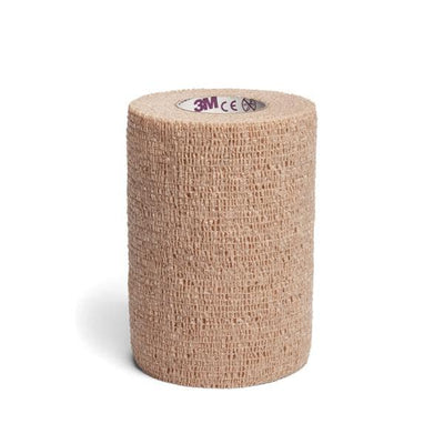 3M Medical Products Bandage Coban Wrap Elastic 4"x6.5yd LF Non-Sterile Tan 18/CA - 2084L