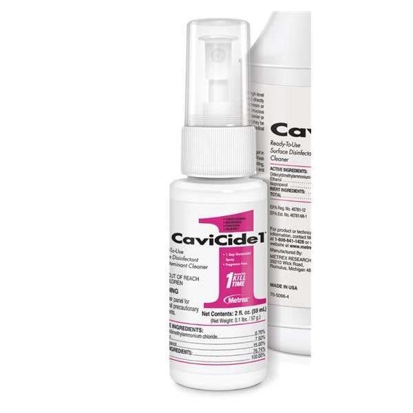 Metrex/TotalCare Disinfectant & Decontaminant Srfc Lq CaviCide1 Spry Btl FrgrncFr 2 oz 48/Ca - 13-5002