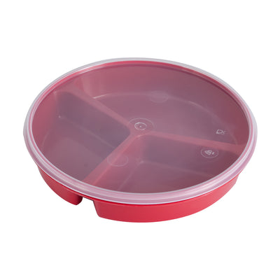 Maddak Redware Partitioned Dish - 641-4527-0004