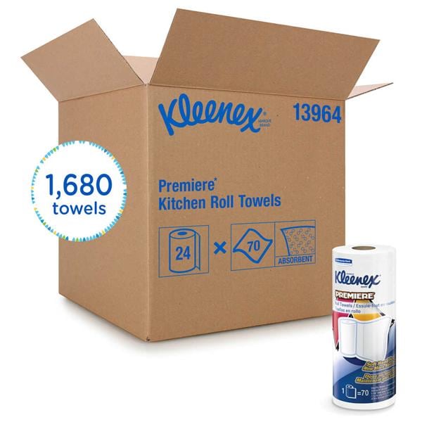 Kimberly Clark Professional Towel Roll Kleenex Premiere 1 Ply Paper 11 in x 10.4 in White 24/Ca - 13964