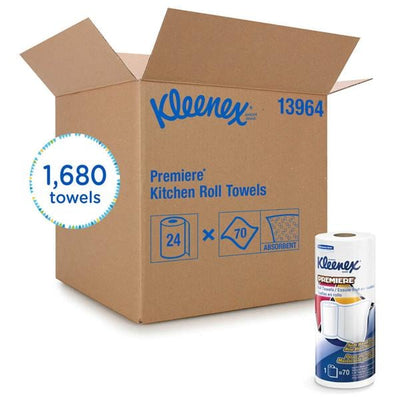 Kimberly Clark Professional Towel Roll Kleenex Premiere 1 Ply Paper 11 in x 10.4 in White 24/Ca - 13964