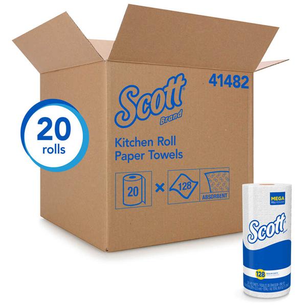 Kimberly Clark Professional Towel Roll Perforated Scott 1 Ply Paper 11 in x 8.8 in White 20/Ca - 41482