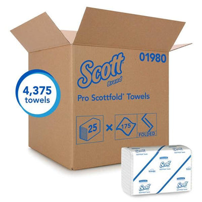 Kimberly Clark Professional Towel Hand Scott Single Fold 2 Ply White 9.4 in x 12.4 in 4375/Ca - 1980
