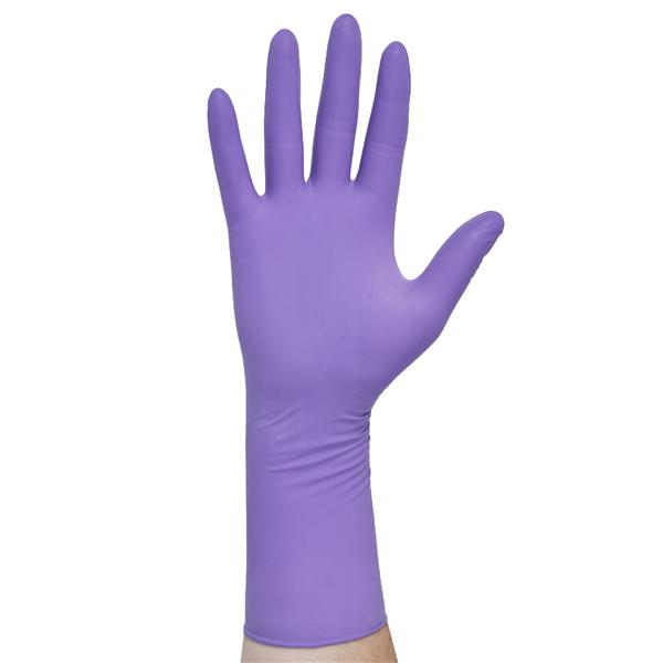 O & M Halyard Gloves Exam Purple Nitrile Xtra PF Nitrile Latex-Free 12 in Md Purple 50/Bx, 10 BX/CA - 50602