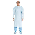 O & M Halyard Gown Protective Comfort Disposable Not AAMI Rated Flm Lmnt Sz Univ Blue 100/Ca - 69600