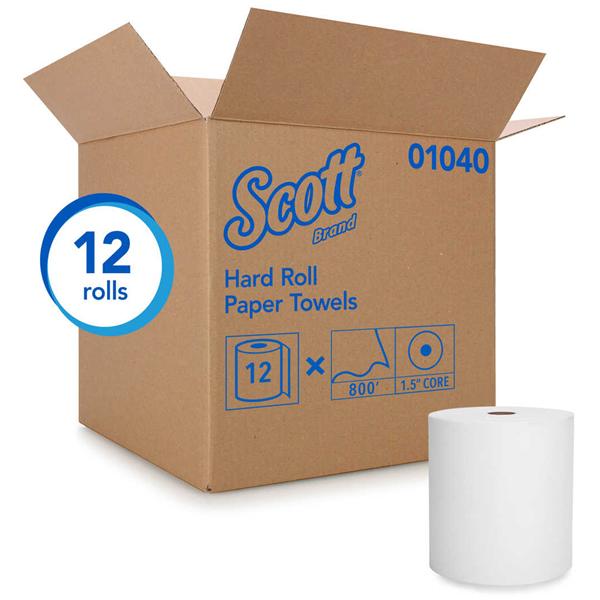 Kimberly Clark Professional Towel Roll Hard Scott Paper 8 in x 800 Feet White 12/Ca - 1040