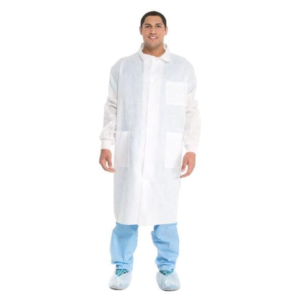 O & M Halyard Lab Coat Precaution Disposable Universal / Small 25/ca - 10045