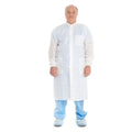 O & M Halyard Lab Coat Basic Disposable 3 Layer SMS Small Blue 25/Ca - 10030