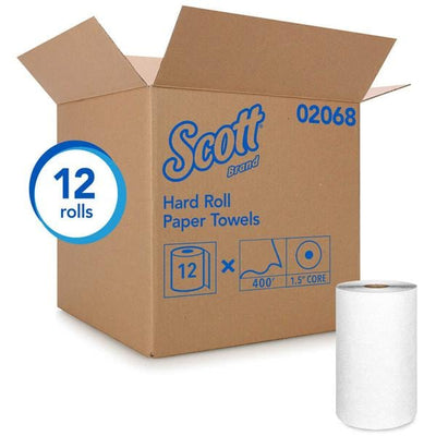 Kimberly Clark Professional Towel Roll Hard Scott Paper 8 in x 400 Feet White 12/Ca - 2068