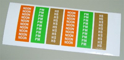 capsa Color Coding Label - Noon, PM & HS - 1,500 Labels