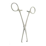 Hermann Medizentechnik Forcep Tissue Allis 6" Oval Tip Serrated 4x5 Teeth Stainless Steel Each - BR64-11015