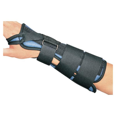 DJO, Inc Splint Adult Wrist Foam Tricot Black/Blue Size 10" Small Right Each - 79-87423