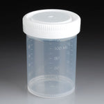 Globe Scientific Container: Tite-Rite, 20mL (0.67oz), PP, 35mm Opening, Graduated, with Separate White Screwcap
