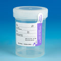 Globe Scientific Container: Tite-Rite, 120mL (4oz), PP, STERILE, Attached White Screw Cap, ID Label with Tab Seal, Graduated - GS-6528