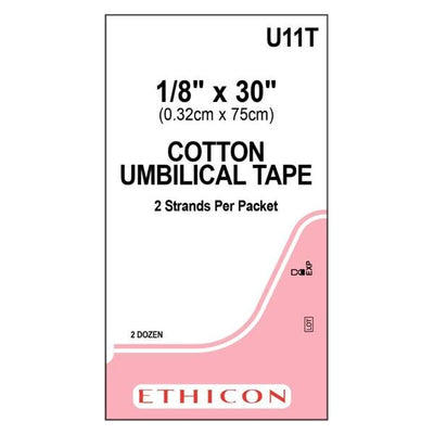 Ethicon Inc,a J & J Company Tape Umbilical Cotton .125x30" White 24/Bx - U11T