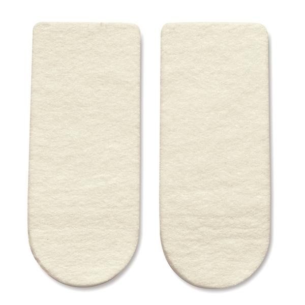 Hapad, Inc Wedge Lift Heel Wool/Felt 3x3/8" 3/4 Length White 1/Pr - HWS