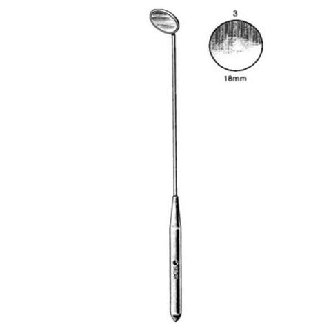 Sklar Instruments Laryngeal Mirror 14mm #3 Handle Chrome Each - 73-1193
