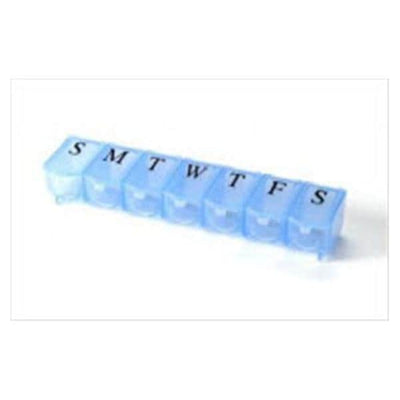 Carex Organizer Pill Plastic 7 Days 6-1/2x1-5/8x1-1/8" Assorted Colors Each - Apex Medical Corp - 70072L