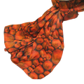 SCARF WITH RED RETINA IMAGES ON A BLACK BACKGROUND