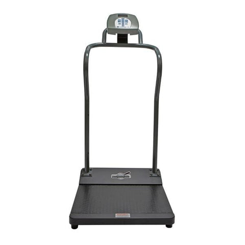 Health Scale Platform 1000Lb 1-1/2" TFT-LCD Screen Digital 22-1/4x33x52" Eachch - O-Meter - 3001KL-AM