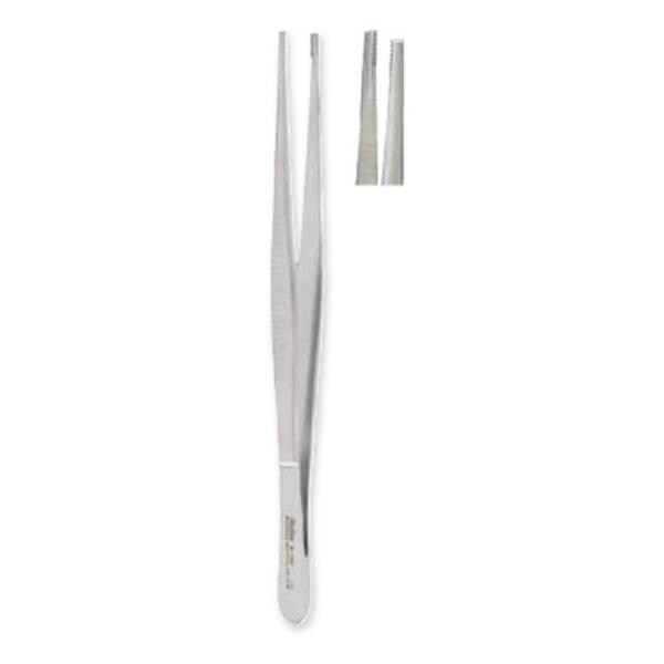Miltex Forcep Tissue Brown 10" 8x8 Teeth Stainless Steel Each - Integra Miltex - 6-141