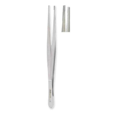 Miltex Forcep Tissue Brown 10" 8x8 Teeth Stainless Steel Each - Integra Miltex - 6-141