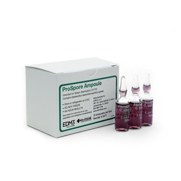 EDML, LLC Ampules Autoclave ProSpore Steam 48 Hour 10/BX - 3471