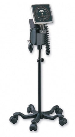 ADC American Diagnostic Corp Diagnostix 750 Series Aneroid Sphygmomanometer Thigh Large Black Nylon Cuff, 300 mmHg Calibration, Mobile