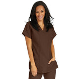 ComfortEase by Medline Shirt Scrub ComfortEase 8851 Crossover Unisex Small Brown Each - 8851JBRS