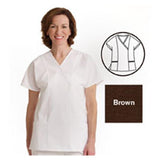 ComfortEase by Medline Shirt Scrub ComfortEase 8851 Crossover Unisex 2X Large Brown Each - 8851JBRXXL