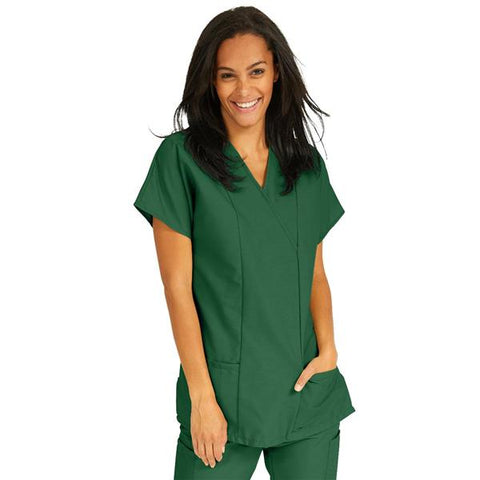 ComfortEase by Medline Shirt Scrub ComfortEase 8851 Crossover Unisex 2X Large Evergreen Each - 8851JEGXXL