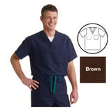 ComfortEase by Medline Shirt Scrub 910 Unisex 3X Large Brown Each - 910JBRXXXL-CM