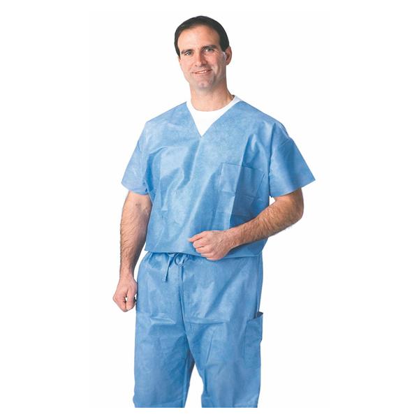 Medline Industries Inc Shirt Scrub Large Blue 30/Ca - NON27202L