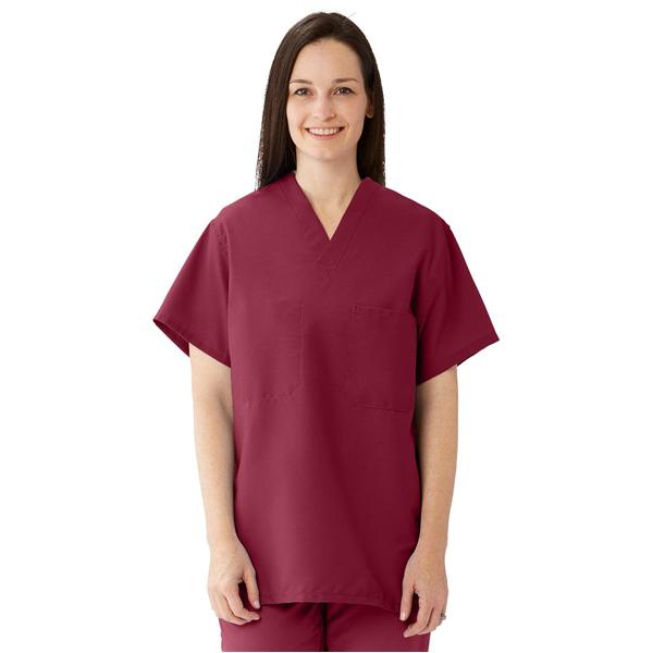 ComfortEase by Medline Shirt Scrub 910 Unisex Small Wine Each - 910JWNS-CM