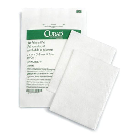 Medline Industries Inc Pad 3x4" Gauze Rayon/Polyester Not Made With Natural Rubber Latex Sterile 100/BX, 12 BX/CA - NON25710