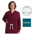 ComfortEase by Medline Jacket Warm-Up 65% Polyester / 35% Cotton Unisex Caribbean 3X Large 2 Pockets Each - 8832JCBXXXL