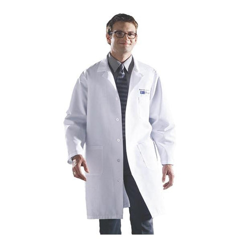 Medline Industries Inc Lab Coat Knee Length 80% Polyester / 20% Cotton Poplin Unisex White Md 41" Each - 83044QHWM