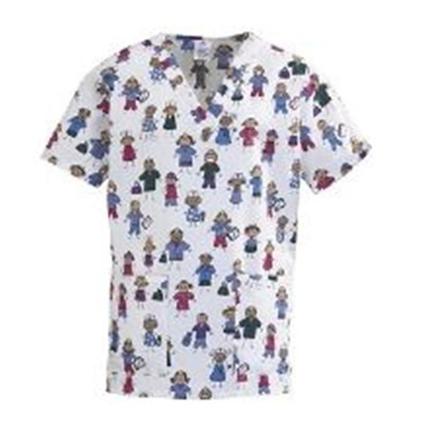 ComfortEase by Medline Shirt Scrub 65% Polyester / 35% Cotton Womens Stck Ppl2 Sm NRvrsbl 2Pckt Each - 8800JSPS