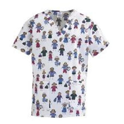 ComfortEase by Medline Shirt Scrub 65% Polyester / 35% Cotton Womens Stck Ppl2 Sm NRvrsbl 2Pckt Each - 8800JSPS