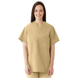 ComfortEase by Medline Shirt Scrub 910 Unisex X-Small Khaki Each - 910JKKXS-CM