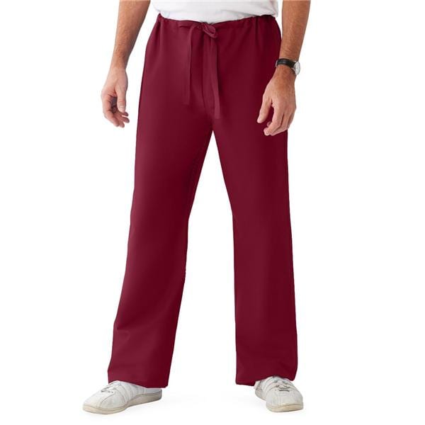 ComfortEase by Medline Pant Scrub 65% Polyester / 35% Cotton Unisex Wine Medium Reversible 1 Pocket Each - 900JWNM-CM