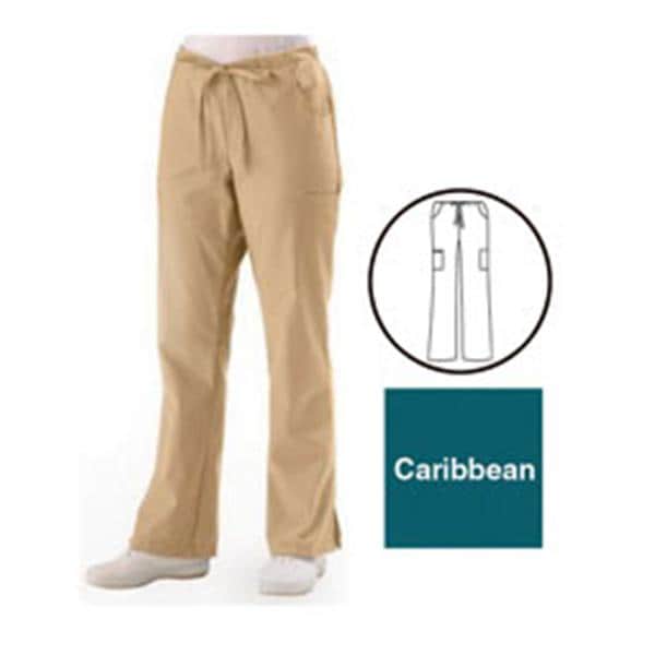 ComfortEase by Medline Pant Scrub ComfortEase 8865 Unisex Small Petite Caribbean Blue Each - 8865JCBSP