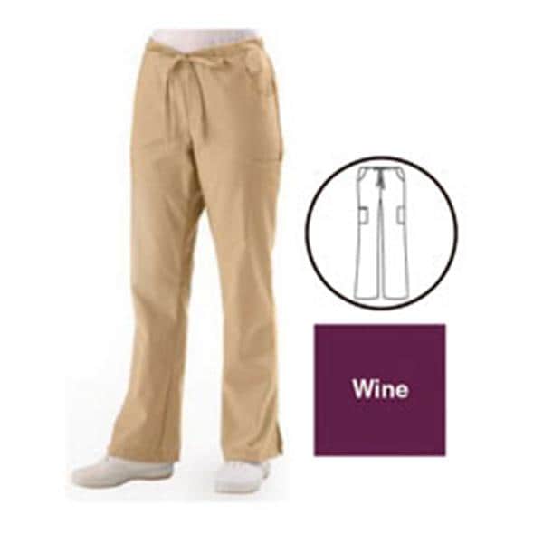 ComfortEase by Medline Pant Scrub 8865 Unisex Small Tall Wine Each - 8865JWNST