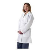 Medline Industries Inc Lab Coat 80% Polyester / 20% Cotton Poplin Womens White Large 40 in Each - MDT13WHT3E