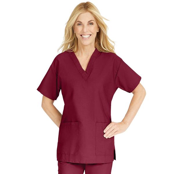 ComfortEase by Medline Shirt Scrub ComfortEase 8800 Womens Large Wine Each - 8800JWNL