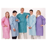 Medline Industries Inc Lab Coat Knee Length 80% Polyester / 20% Cotton Poplin Unisex Navy 2X Large Each - 83044RNNXXL