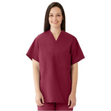 ComfortEase by Medline Shirt Scrub 910 Unisex 2X Large Wine Each - 910JWNXXL-CM