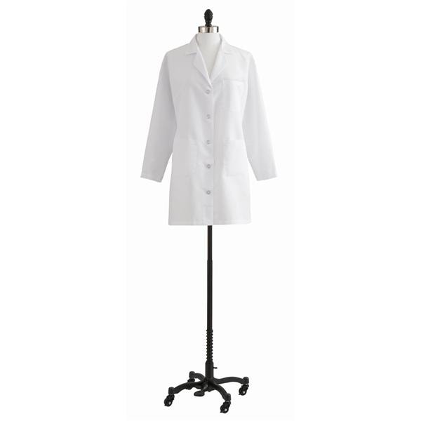 Medline Industries Inc Lab Coat Staff Length 80% Polyester / 20% Cotton Poplin Womens Wht Sz 34 36" Each - MDT11WHT34E